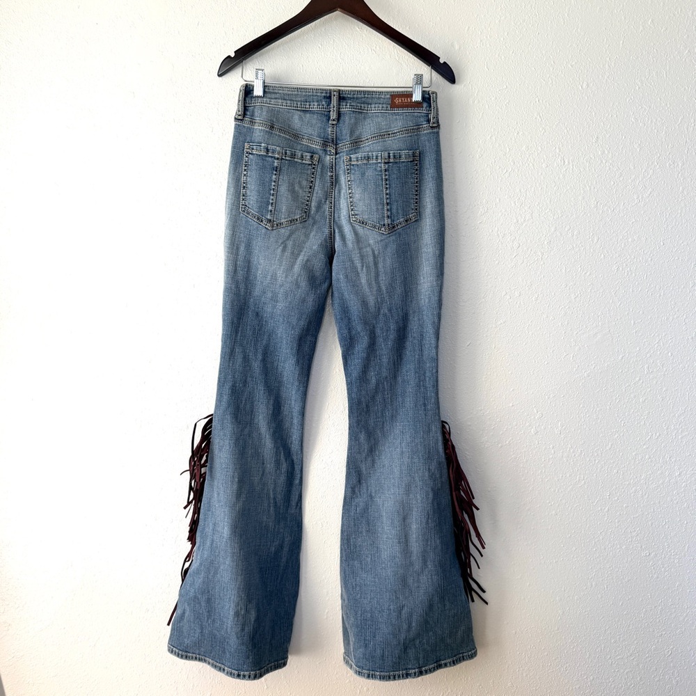 Shyanne Western Jeans | Extreme Flare | Fringe & Studded | New No Tags - Picture 2 of 11